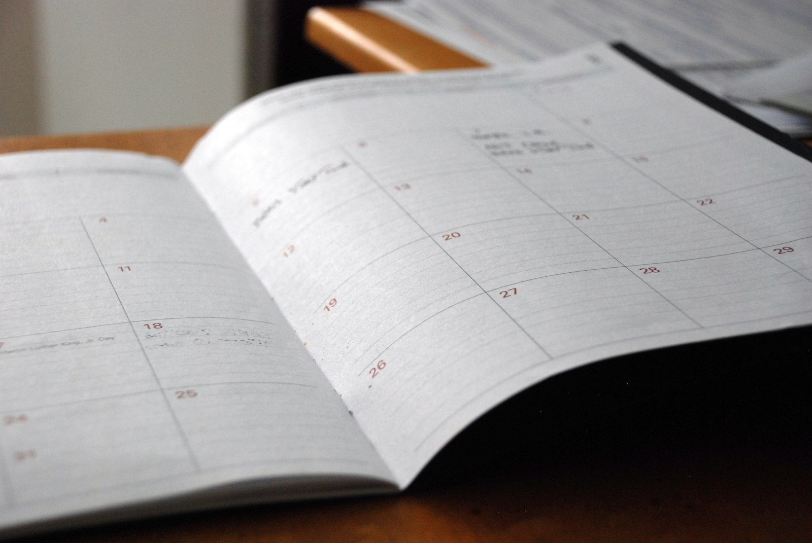 An open planner keeping follow-ups visible